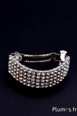 Barrette bijou - 5 x 3 cm - strass cristal